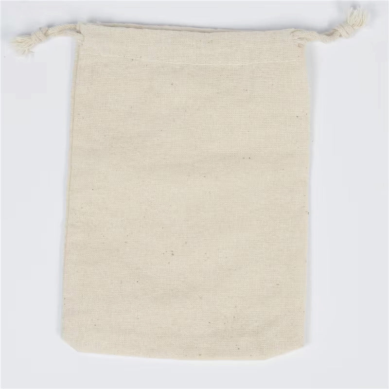 【KR572】8size コットン巾着ナチュラル