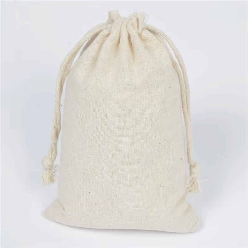 【KR572】8size コットン巾着ナチュラル