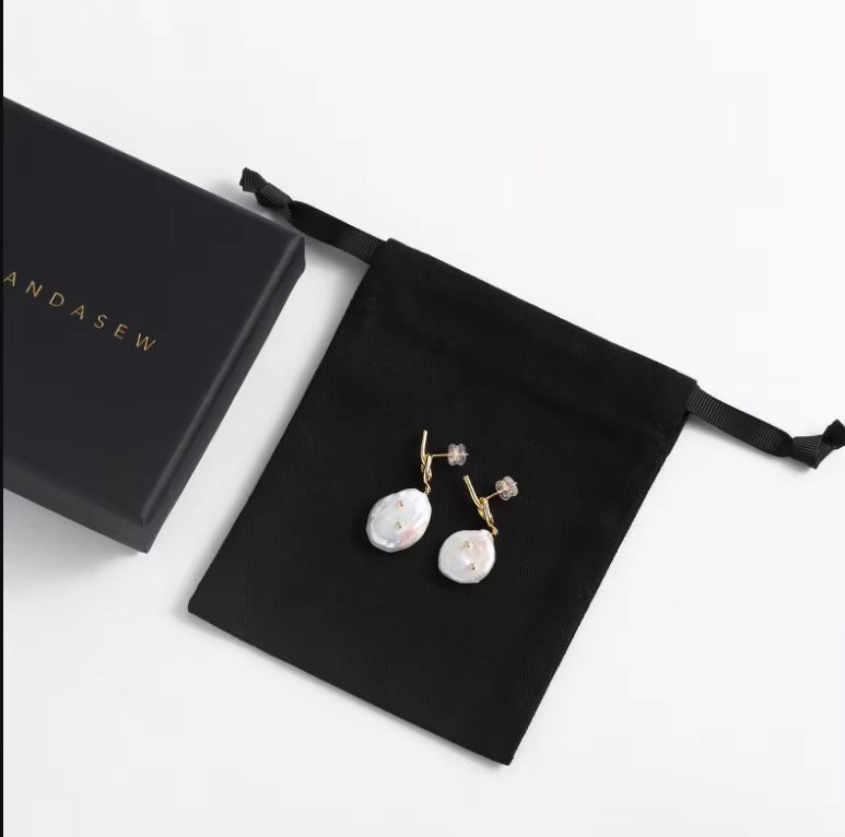 【OT521】 コットンギフトバッグ巾着 2colors