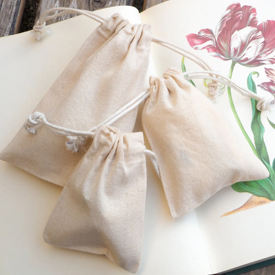 【DS114】6オンス 厚手コットン巾着