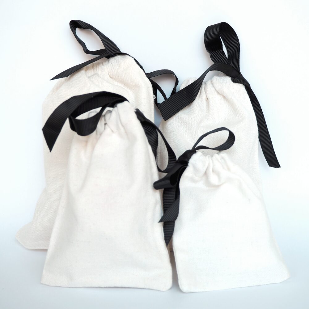 【KR573】4size コットンリボン ミニ巾着