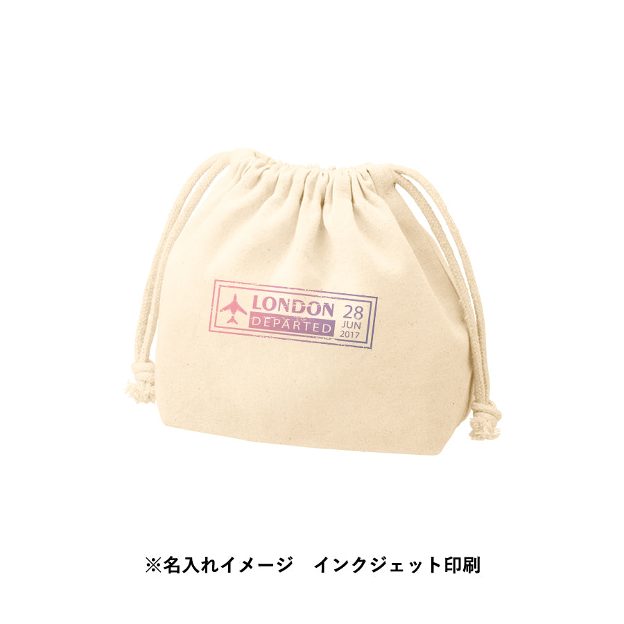 【TP-0016】厚手コットンポーチ巾着（S）