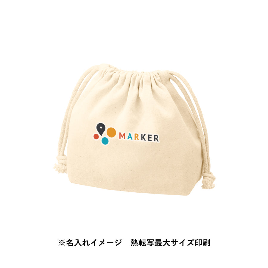 【TP-0016】厚手コットンポーチ巾着（S）