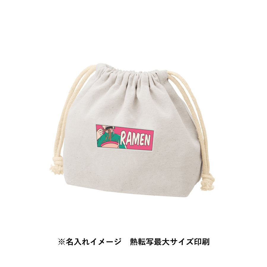 【TP-0016】厚手コットンポーチ巾着（S）