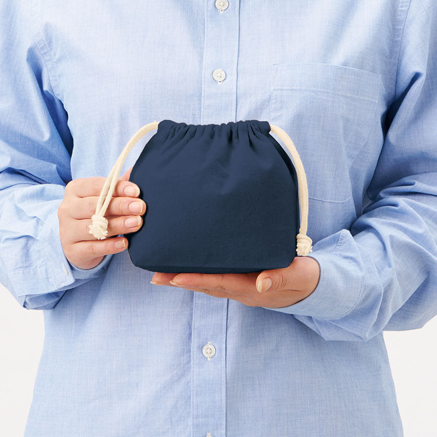 【TP-0016】厚手コットンポーチ巾着（S）